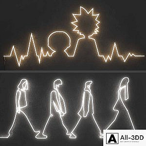Neon light. Set 4