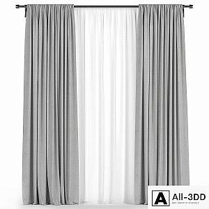 Curtains with tulle