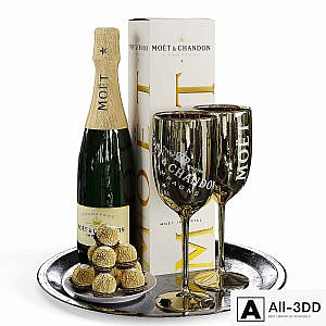 Champagne On A Tray set 2