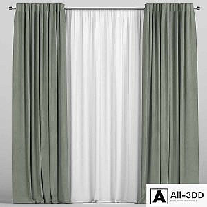 Curtains with tulle