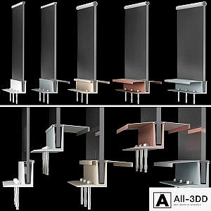 High-tech style glass railing / Glass railing handrails