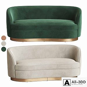 Tropez Velvet Petite Sofa