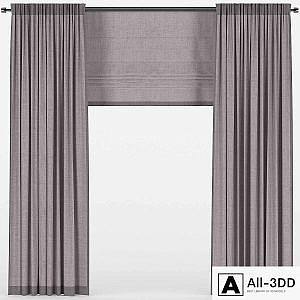 Curtains with roman