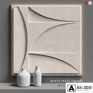 Relief WHITE PARTS SQUARE