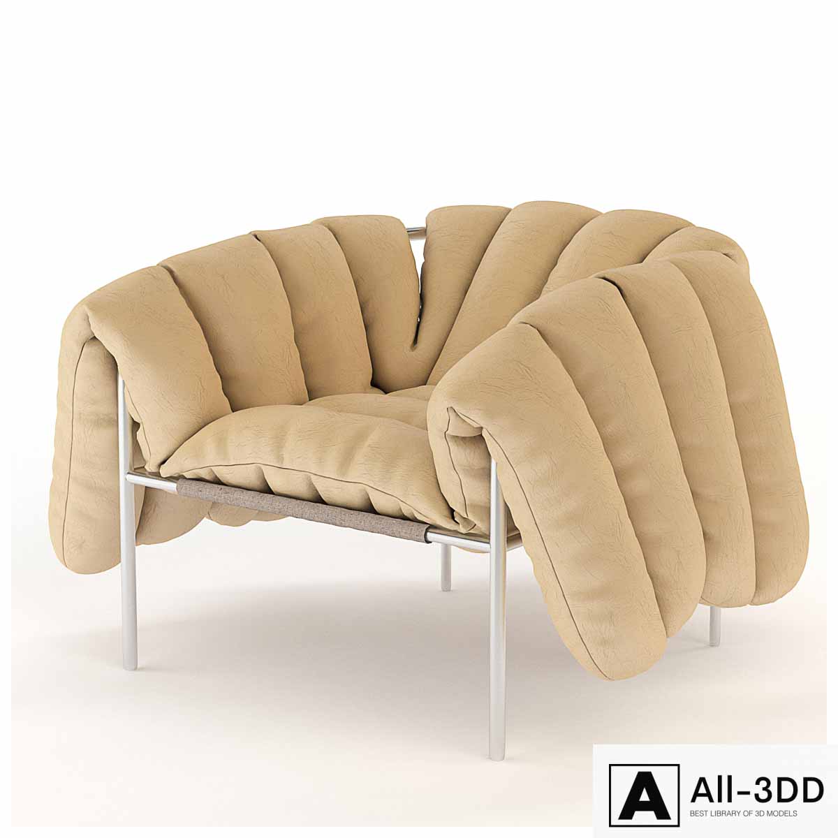 Puffy Lounge Chair modern interior 3D model Puffy Lounge Chair