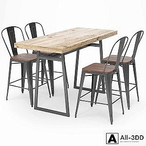 Bar Table and Stool Sets 05