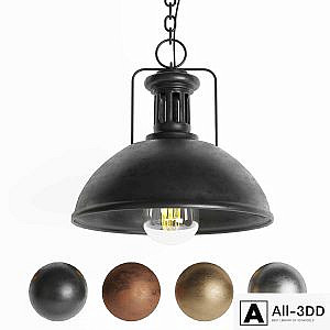 Black Cast Industrial Pendant Lamp 03