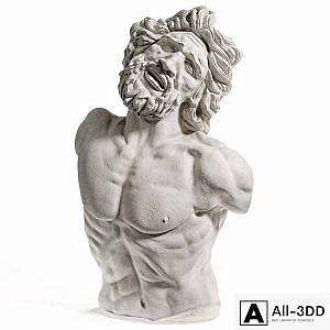 Laocoon bust sculpture