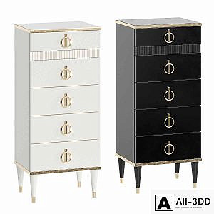 Chest of drawers Rimini Solo narrow with bar