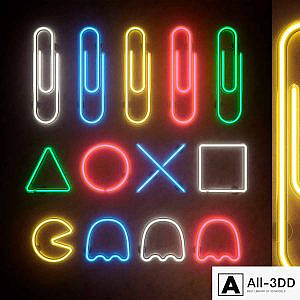 Light modules. Set 35. Neon