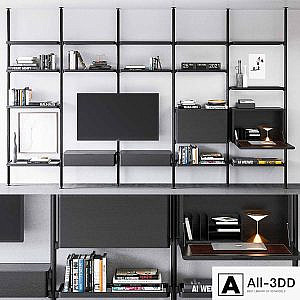 Molteni & C Hector bookcase composition 3