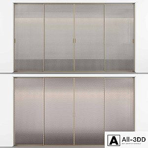 Sliding doors with embossed glass No. 3