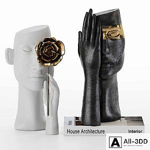 One eye face vases