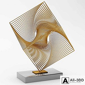 Abstract sculpture hypercube