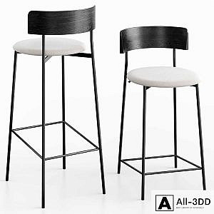 Friday bar stool black