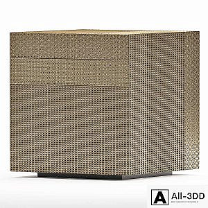 Majorel Side Table Antique Brass