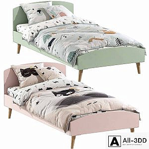 Lit enfant LIGNE CONFETTI - vert