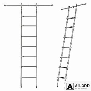 MWE SL.6002.KL Telescoping Rolling Ladder