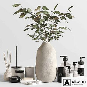 Collection Bathroom accessories acqua di gio set 04 with Bouquet