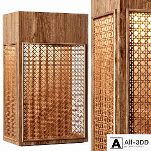 Florence rattan wall lantern FV3 / Rattan wall lamp