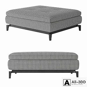 Minotti Andersen lovechair pouf