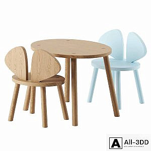 MOUSE CHAIR & TABLE by Nofred