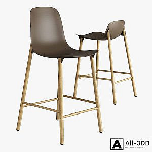 Kristalia sharky stool wood