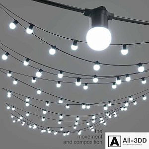Editable garland belt light street