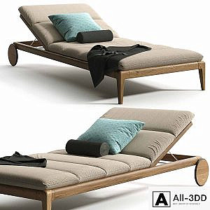 Cruise teak sunbed