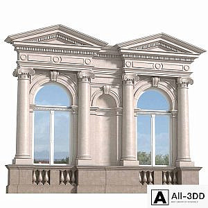 Classic facade with pediment