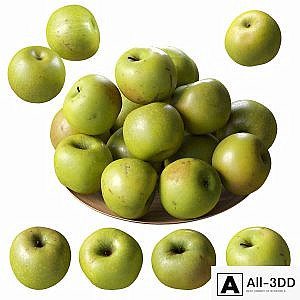Granny Smith Apples. 4 models