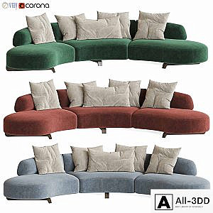 Paolo Castelli Vao Curved Sofa