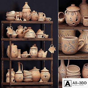 Dishes clay n22 / Clay dishes No. 22