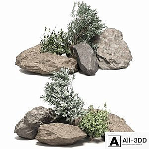 Stone + Bush Pack 6