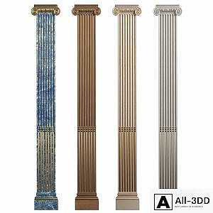 Pilaster with flute Ionic.