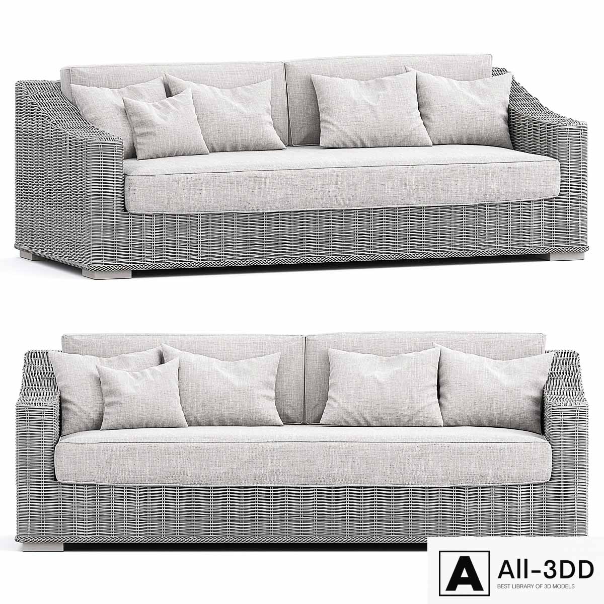 Restoration Hardware PROVENCE SOFA modern interior 3D model Restoration Hardware PROVENCE SOFA
