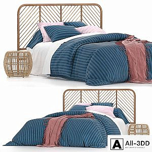 Bed made of LaRedoute bed linen