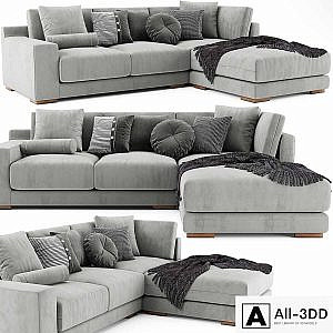 West Elm Dalton with Ottoman