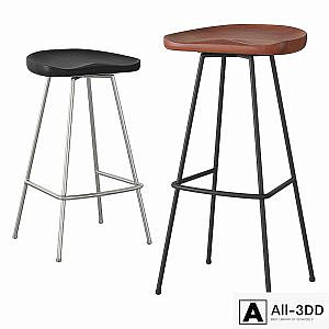Rejuvenation Randle tractor bar stool and counter stool with metal legs