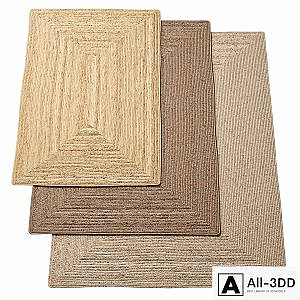 Natural braided jute rug