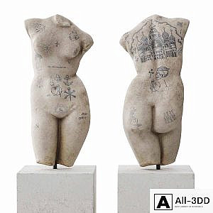 Venus tattoo torso sculpture