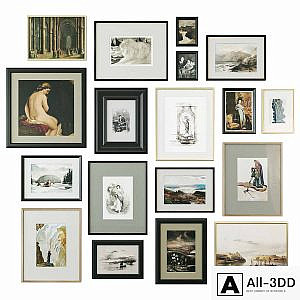 A set of classic paintings