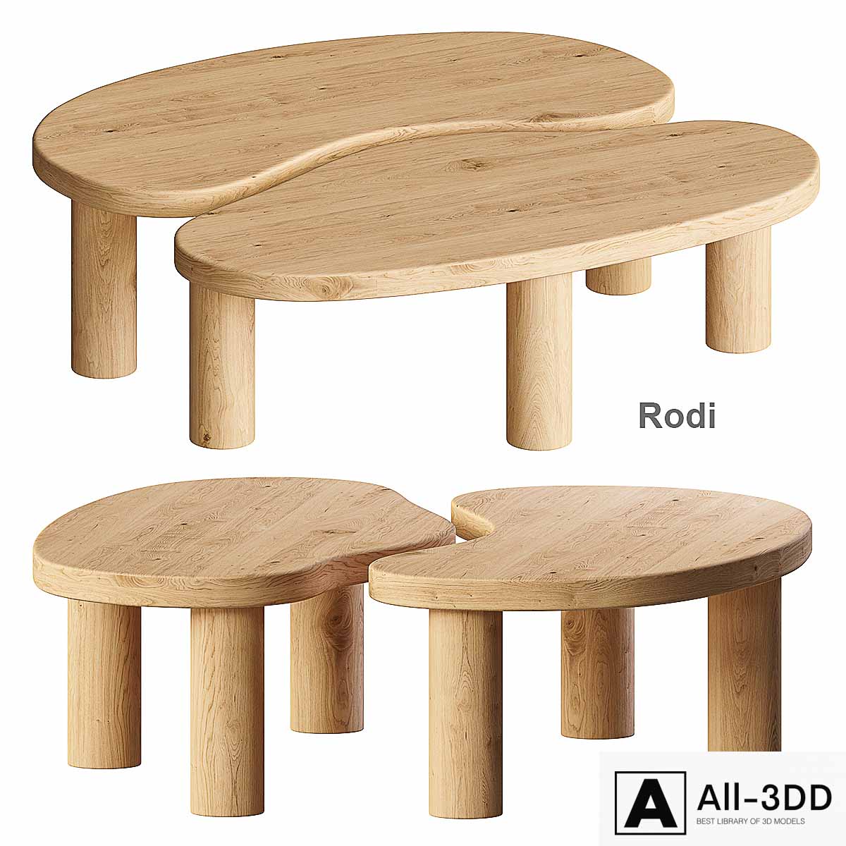 Coffee table Rodi La Redoute modern interior 3D model Coffee table Rodi La Redoute