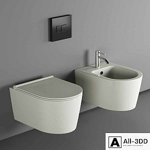 Salenzi Wandcloset Civita 50x35x36.5 Cm Keramiek Rimless Mat Grijs