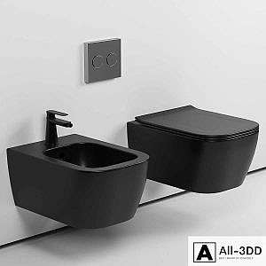 Hänge Bidet Harmo Schwarz Matt