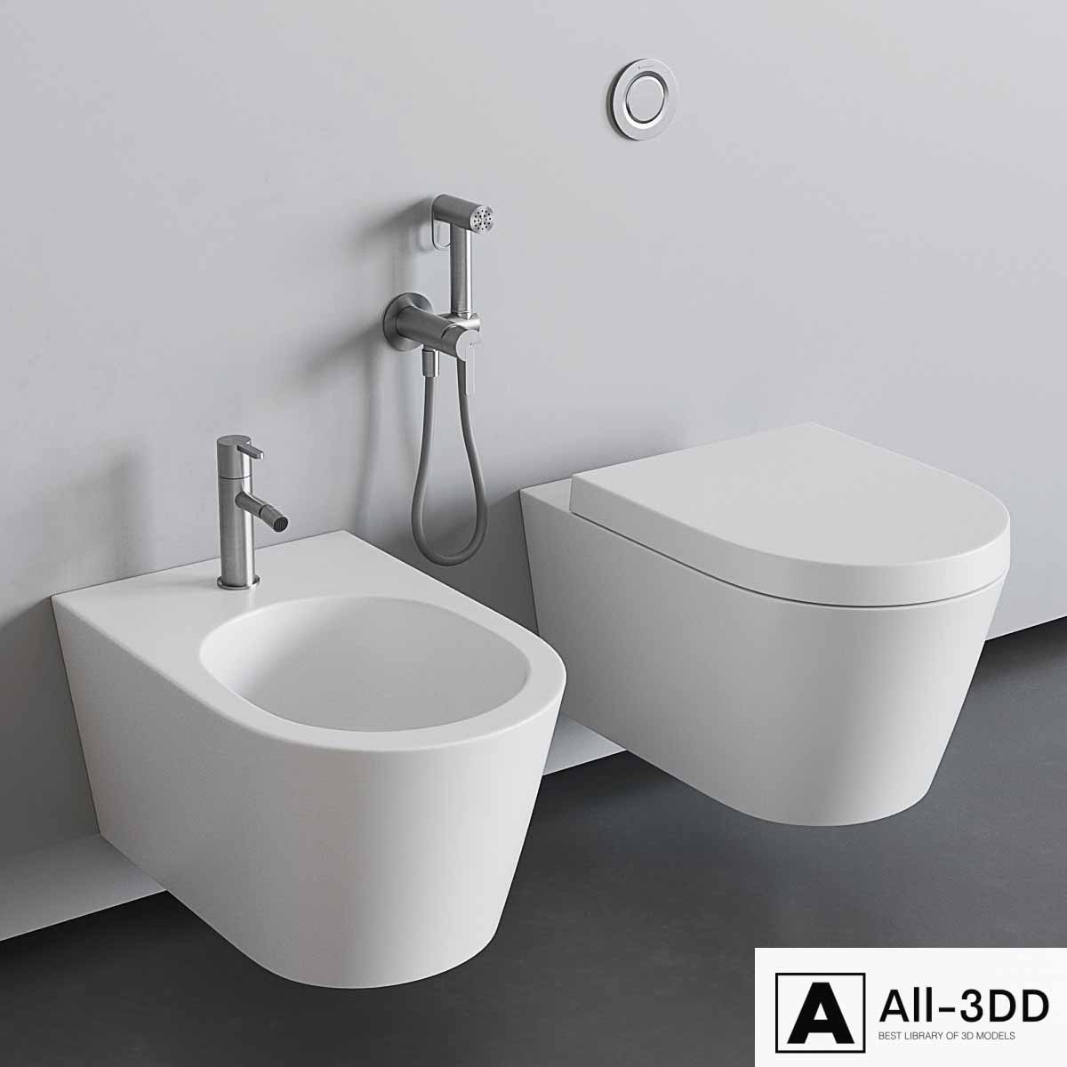 Noorth Milldue Edition - Senna WC & Bidet modern interior 3D model Noorth Milldue Edition - Senna WC & Bidet
