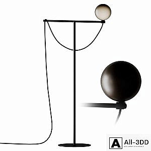 Handvärk Globe Floor Lamp Black