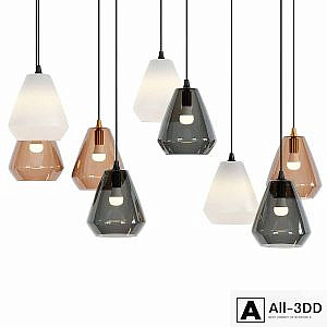 Suspended lamps in the style of minimalism