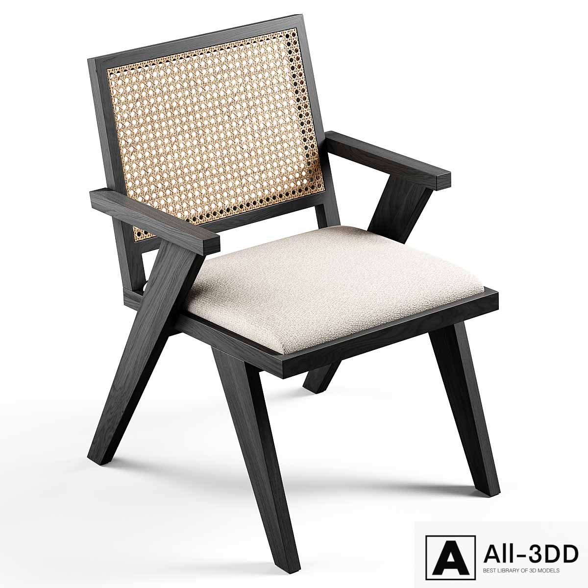 Black Rooster Decor - Pierre Chair modern interior 3D model Black Rooster Decor - Pierre Chair