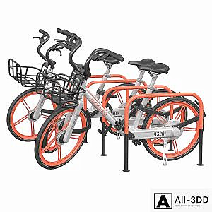 Bicycles in the parking area